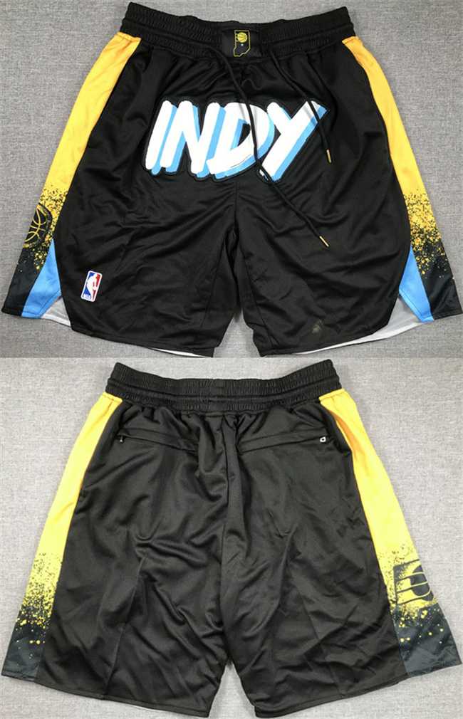 Mens Indiana Pacers Black City Edition Shorts (Run Small)